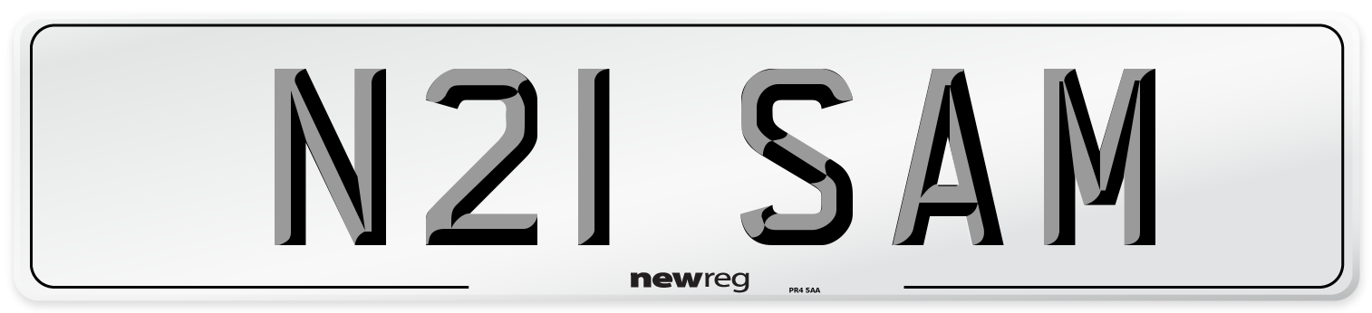 N21 SAM Number Plate from New Reg